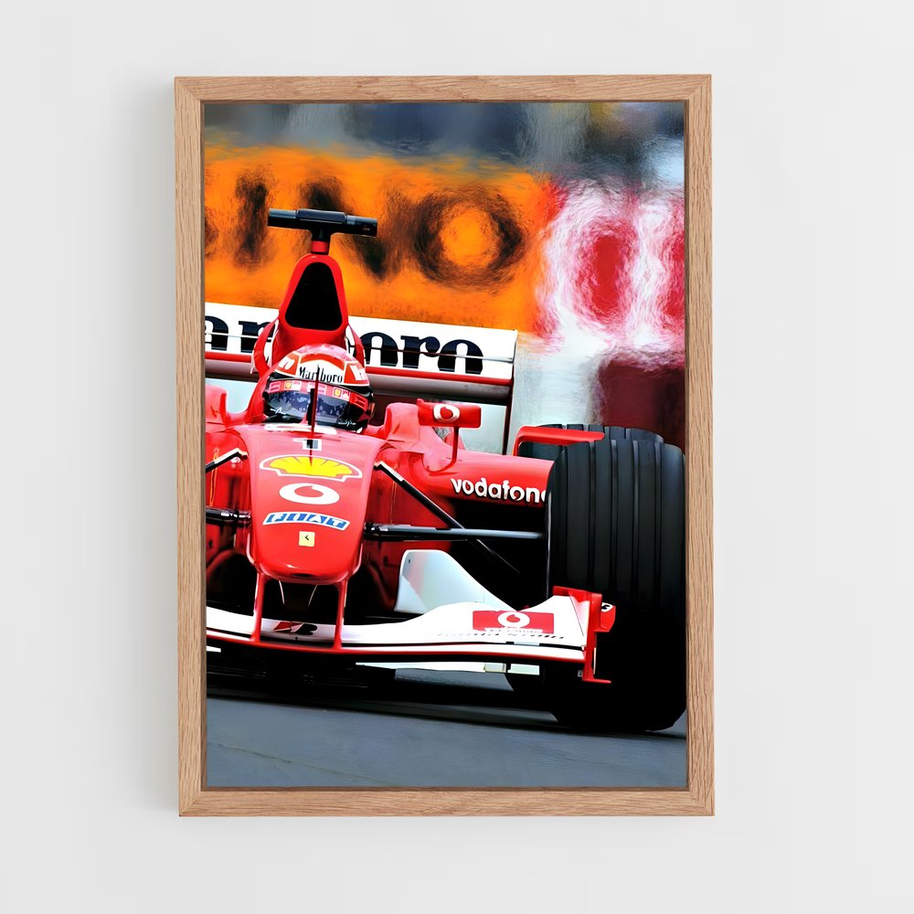 Poster La Piste Rougissante – affiche Voitures de Formule 1 (vue 4)